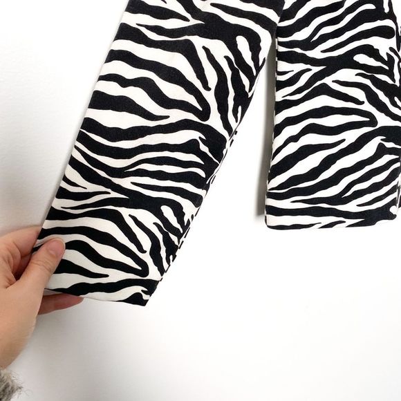 Vintage Eighties Ribkoff Zebra Print Cropped Bomber Jacket - Picture 4 of 9